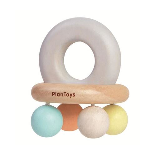 PLAN TOYS Hochet Cloche pastel