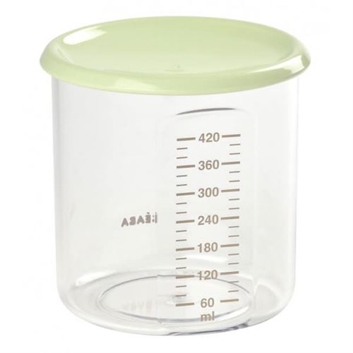 Pot de conservation maxi + portion 420 ml light green - beaba