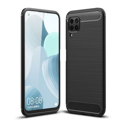 Coque Huawei P40 Lite Carbone Noir Housse Etui En Silicone Gel Souple hfs-house®