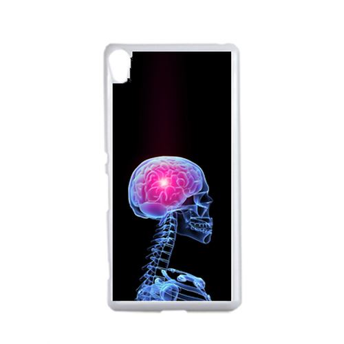 Coque Squelette 3d Cerveau Compatible Sony Xperia X Transparent