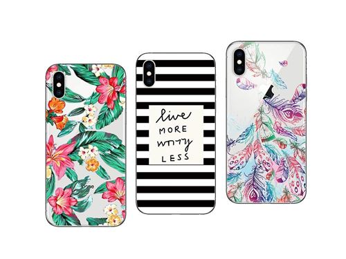 Lot De 3 Coques Compatible Iphone Xs, Iphone X, Iphone 10 Gel Souple Résistant Incassable Anti Choc Avec Impression Motif Fantaisie Pour Apple Iphone Xs, Iphone X, Iphone 10