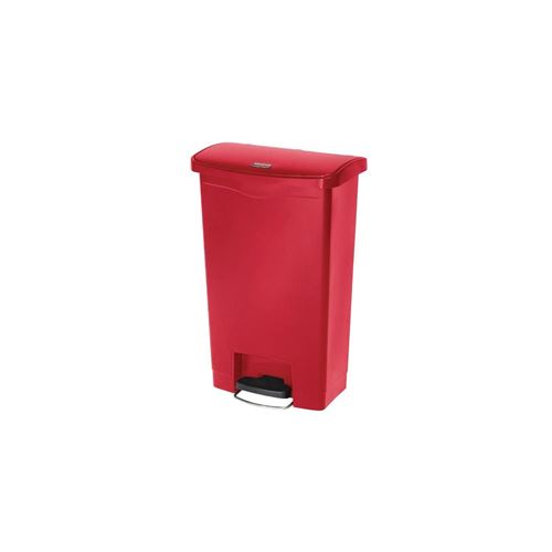 Poubelle 50L pdale frontale - Slim Jim, rouge
