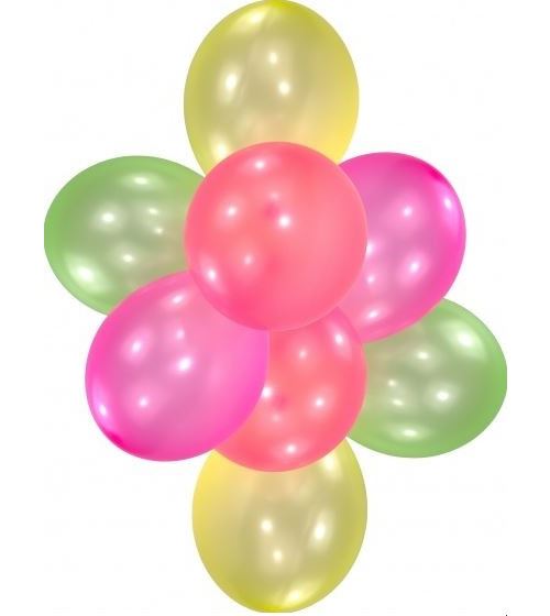 Amscan ballons Néon 27,5 cm latex 10 pièces