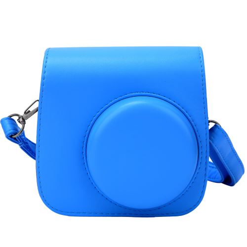 Housse de protection en cuir PU pour Fujifilm Instax mini8 / 8 + / 9 Bleu