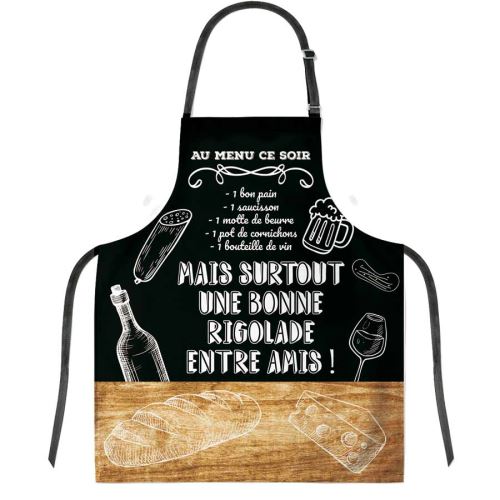 Tablier adulte à nouer - Au menu ce soir