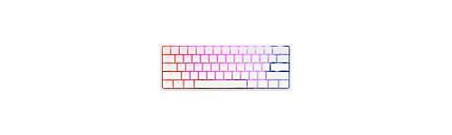 Ducky One 2 Mini - Clavier - backlit - USB-C - AZERTY - Français - commutateur : CHERRY MX Black - blanc pur