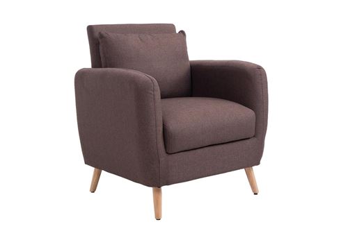 Fauteuil Tilgard en tissu , Marron