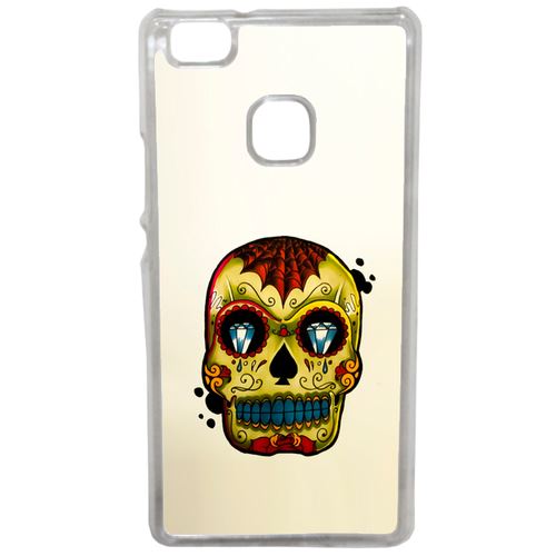Coque Tete De Mort Art Diamant Compatible Huawei Mate 9 Lite Transparent
