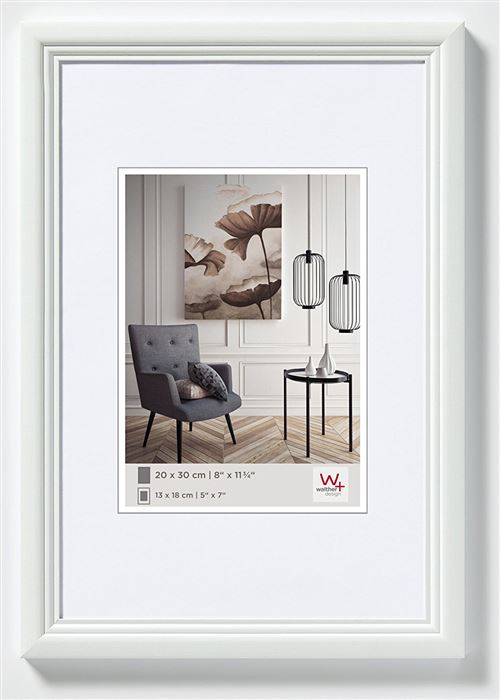 Walther Design HY318W Living Cadre en bois, blancŸ, 13 x 18 cm