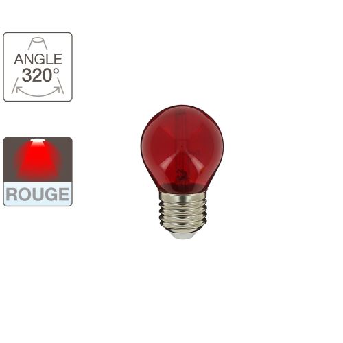 Ampoule LED P45 - cuLot E27 - éclairage rouge