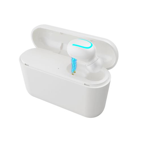 Ecouteurs HBQ-Q32U oreille unique Bluetooth 5.0 Oreillettes Sans Fil TWS Sport Blanc