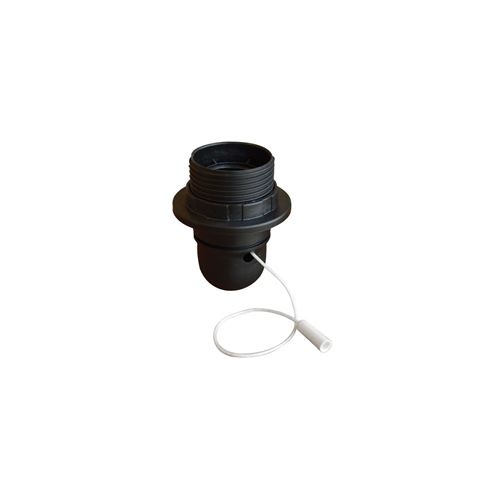Douille 1/2 fil et baguette E27 TIBELEC, plastique, noir 60 W