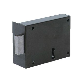 Serrure pêne dormant noir 140mm gauche - JPM - 104000-01-2Y - 1