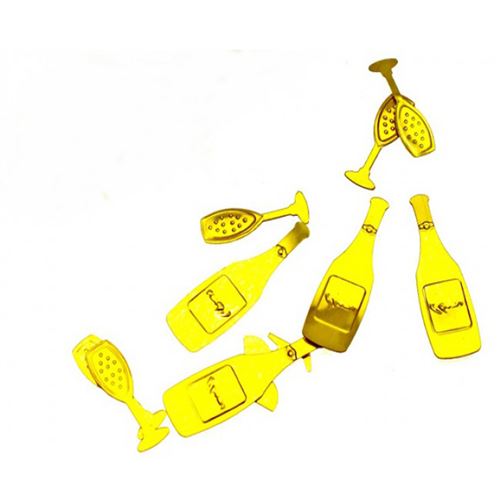 Lot de 10 sachets de Confettis de table Soiree De Fête Or - 10 grs