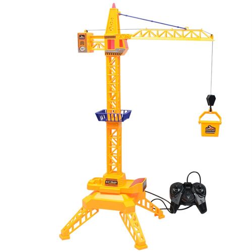 Diy Tour Électrique Grue À Distance D'Ingénierie de Contrôle Des Véhicules Jouet Set Cadeaux Enfants Jaune WEN194