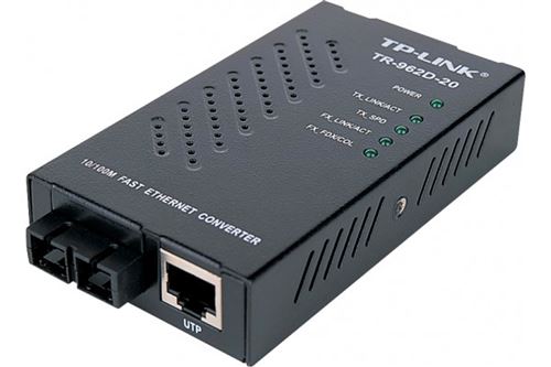 Tp-Link Mc110cs - Convertisseur De Média À Fibre Optique - 100Mb Lan - 10Base-T, 100Base-Fx, 100Base-Tx - Rj-45 / Mode Unique Sc - Jusqu'à 20 Km - 1310 Nm