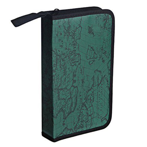 Etui housse de protection portable pour 80 disques CD/DVD - Vert