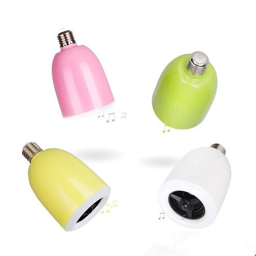 Lampe LED RGBW à Commande Bluetooth et Mini Haut-Parleur Bluetooth (Jaune)