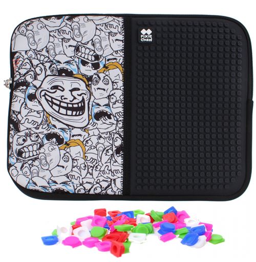 PIXIE CREW housse de tablette troll-design noir/blanc