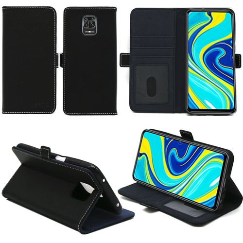 Housse Portefeuille noire pour Xiaomi Redmi Note 9 PRO à Rabat avec Porte Cartes