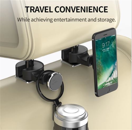 Support Voiture Appuie Tete pour SONY Xperia XA1 Smartphone Tablette Magnetique Arriere Enfant Aimant Universel 360 Rotatif