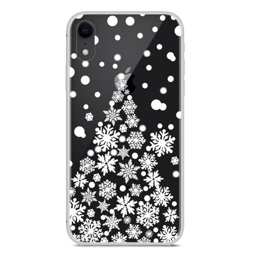 Coque en TPU impression de motifs souple arbre à flocons de neige pour votre Apple iPhone XR 6.1 inch
