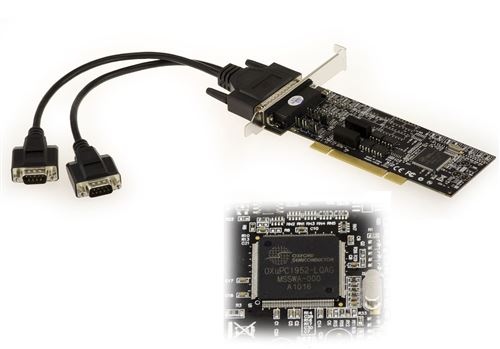 Carte Contrôleur PCI 2 Ports RS422 RS485 CHIPSET Oxford OXPCI952 - Isolation 2KV - RESISTORS TX RX