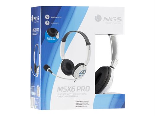 Ngs micro casque st r o blanc MSX6PRO Casque PC Achat prix
