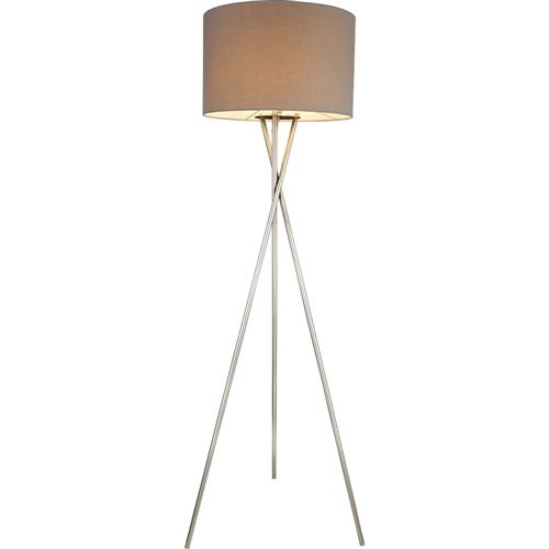 GLOBO Lampadaire GUSTAV Nickel Gris 24687N