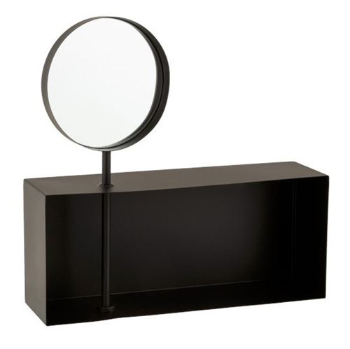 Paris Prix - étagère Déco En Métal miroir Amovible 46cm Noir