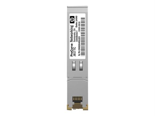 Hewlett-Packard Hpe - Module Transmetteur Sfp (Mini-Gbic) - 1Gbe - 1000Base-T - Rj-45 - pour Hpe 1810, 1910, 20P 10/100/1000, 2610, 3500, 6200; Hpe Aruba 2530, 5406; Hpe Procurve 5304