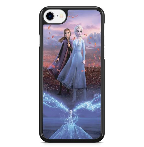 Coque Fifrelin Noire pour iPhone 5 et 5S et SE Elsa Anna Frozen 2 La Reine des Neiges
