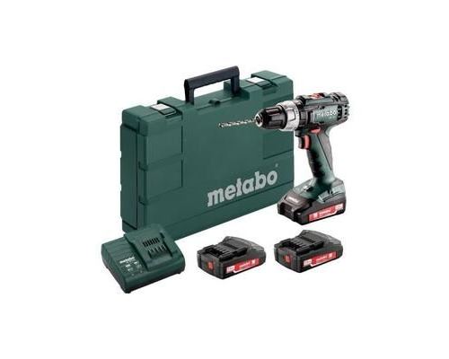 Metabo Sb 18 L- Perceuse À Percussion Avec 3 Batteries 2 Ah Paire 5O Nm