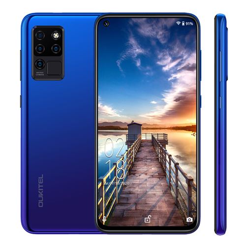 OUKITEL C21 Smartphone Débloqué Écran FHD+ 6.4'' 4Go RAM 64Go ROM Android 10.0 Octa Core Téléphone portable 4G - Bleu