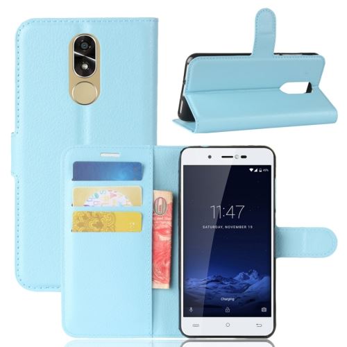 CUBOT Note Plus Housse Etui Cuir PU Texture Litchi Bleu ALS51247