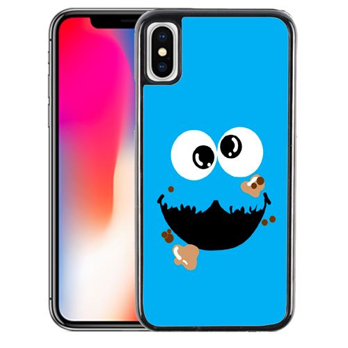 Coque pour iPhone XS cookie monster face