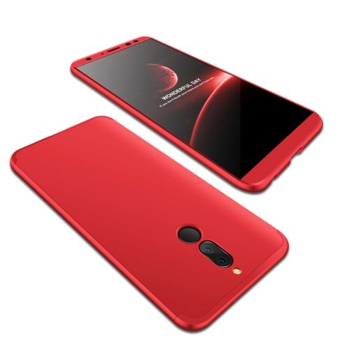 Huawei Mate 10 Lite Coque Protection Plastique Total Effet Métal Brillante Rouge ALS53488