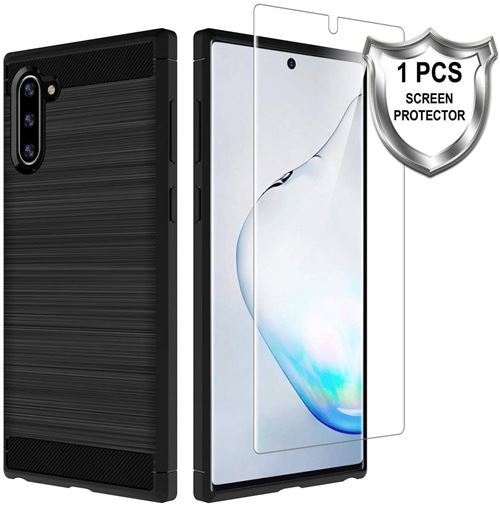 Coque de protection pour Xiaomi Mi Note 10 Pro Fibre de Carbone Noir