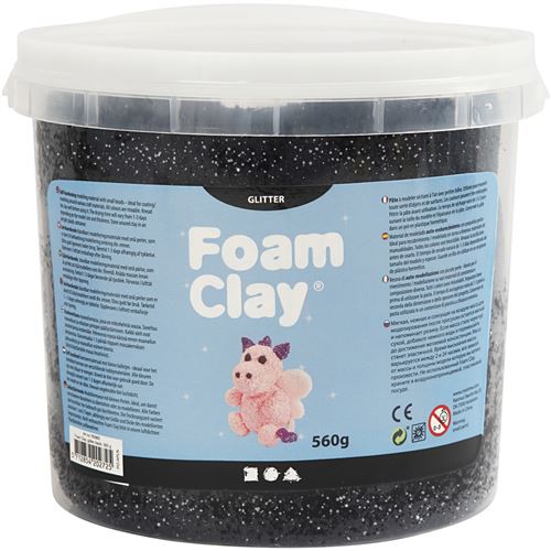 Foam Clay Foam Clay noir pailleté 560 grammes