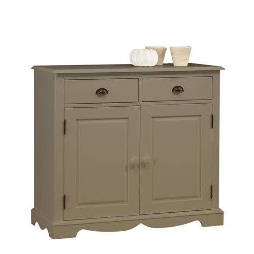 Buffet 2 portes 2 tiroirs taupe 802