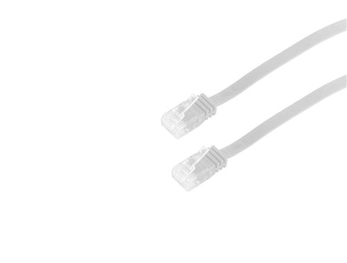 Helos 148731 ultra plat câble patch u utp slim cat. 6, 0,25 m blanc