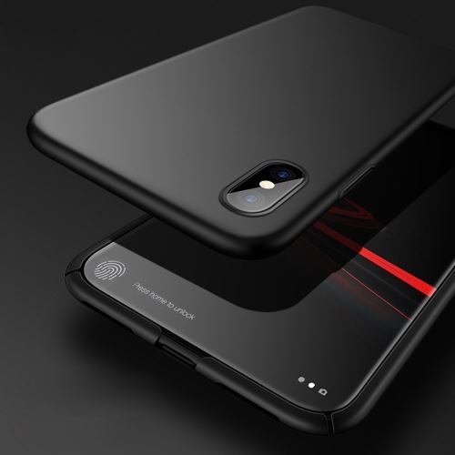 Iphone X / Xs Coque Protection Plastique Ultra Fine Noir Als80182