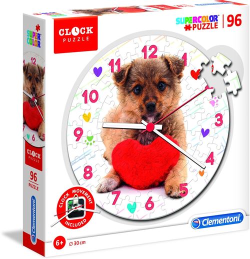Clementoni pendulette de puzzle Puppy 30 cm junior 96 pièces