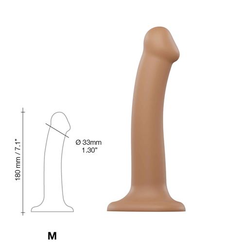 Dildo semi réaliste double densité - Ventousé - Bendable – Taille M