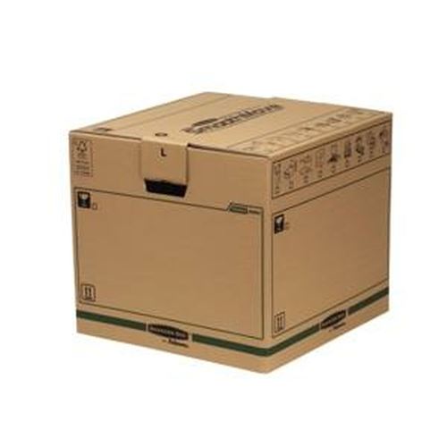 5 x Bankers Box Umzugsbox groß 48x41,2x47cm braun