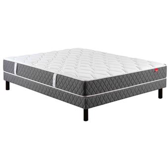 Sommier Nature Medium 3Z, 18 cm EPEDA 90 x 190 cm Gris Foncé - Sommier