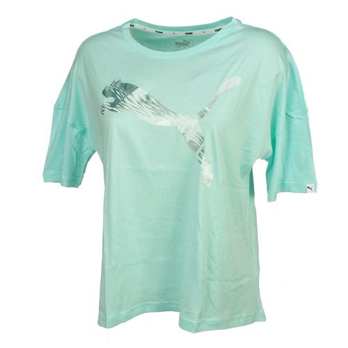 Tee shirt manches courtes Puma Fashion ciel mc tee l Bleu taille : S réf : 10824