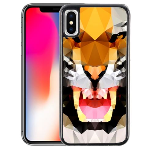 Coque pour iPhone XR tigre geometrique