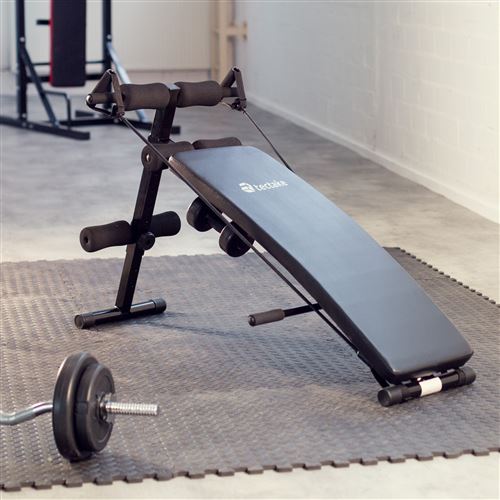 35 10 Sur Tectake Banc De Musculation Pliable Abdominaux Et Dorsaux Halteres Musculation Achat Prix Fnac