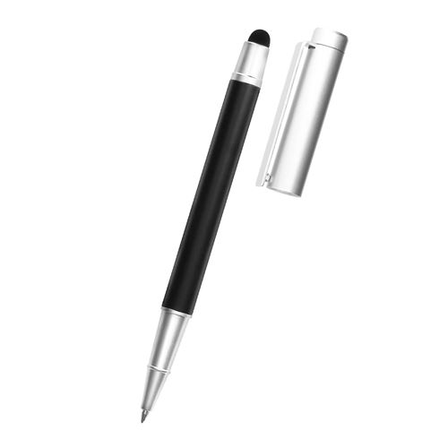 4Smarts Noir Stylet Pour Smartphone Et Tablette Tactile 2En1 Stylo À Bille Argent Et